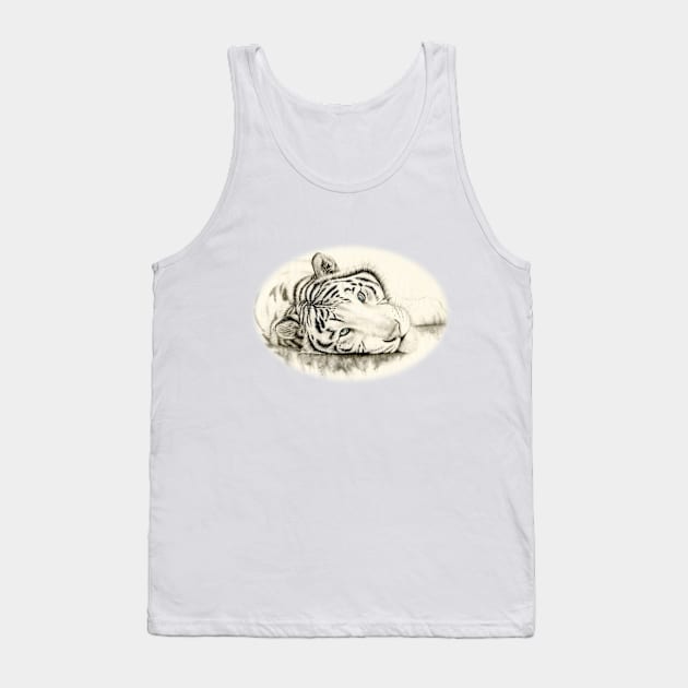 The white tiger Tank Top by Lara Plume